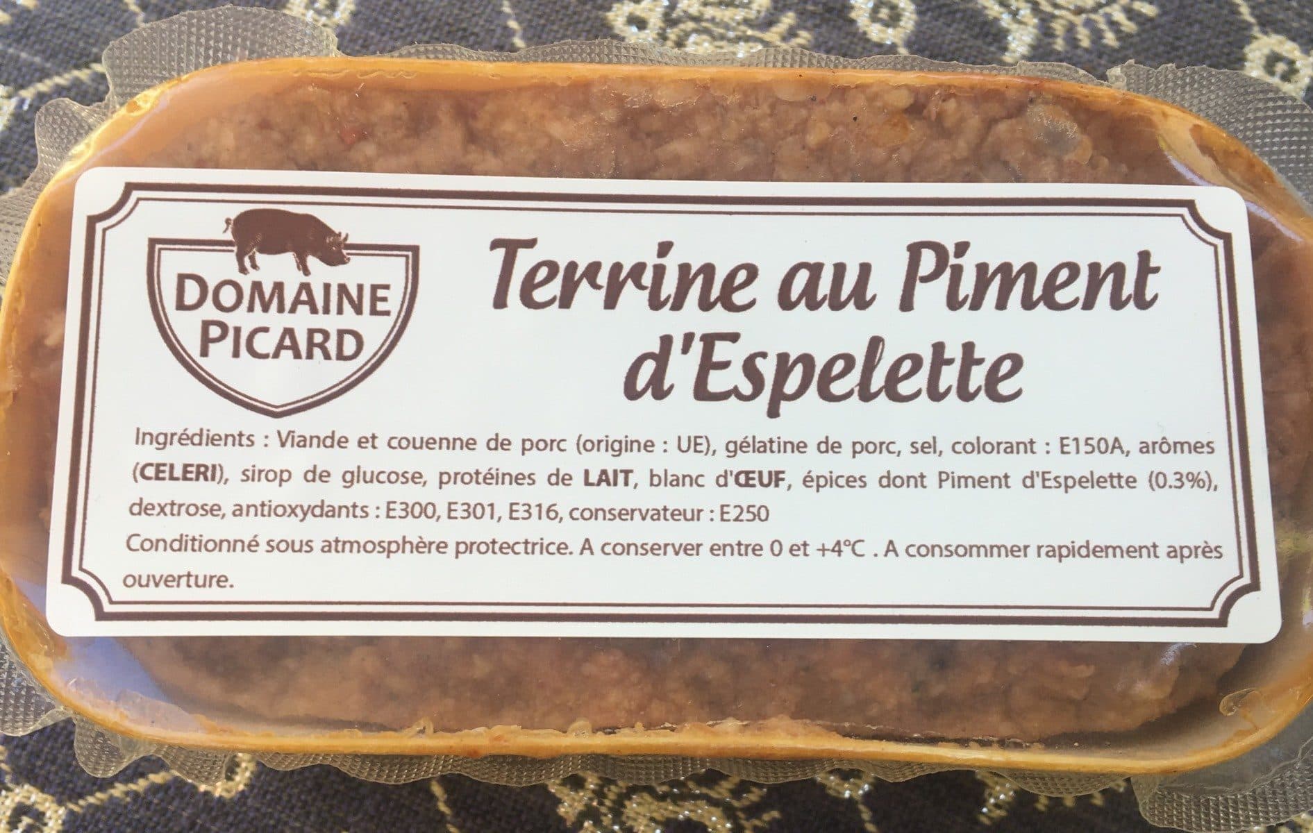 Domaine Picard Terrine au piment d'espelette packshot