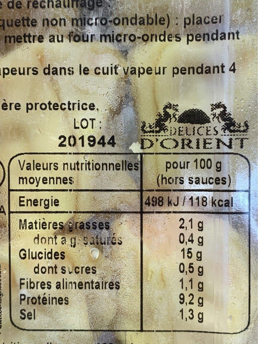 Délices d'Orient Bouchon crevette vapeur packshot