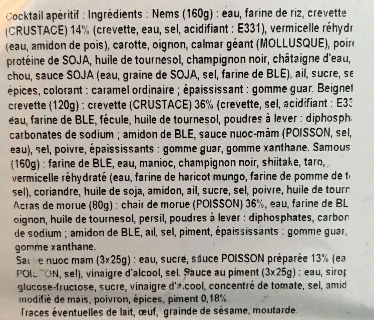 Prodisal Cocktail aperitif « Bouchees exotiques » packshot