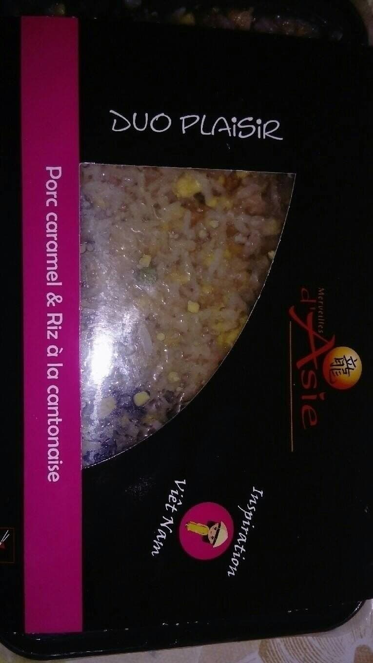 Merveilles D'Asie Porc caramel & riz à la cantonaise packshot