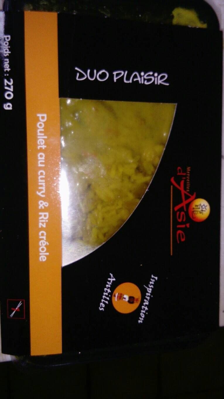 Merveilles D'Asie Poulet au curry & riz créole packshot