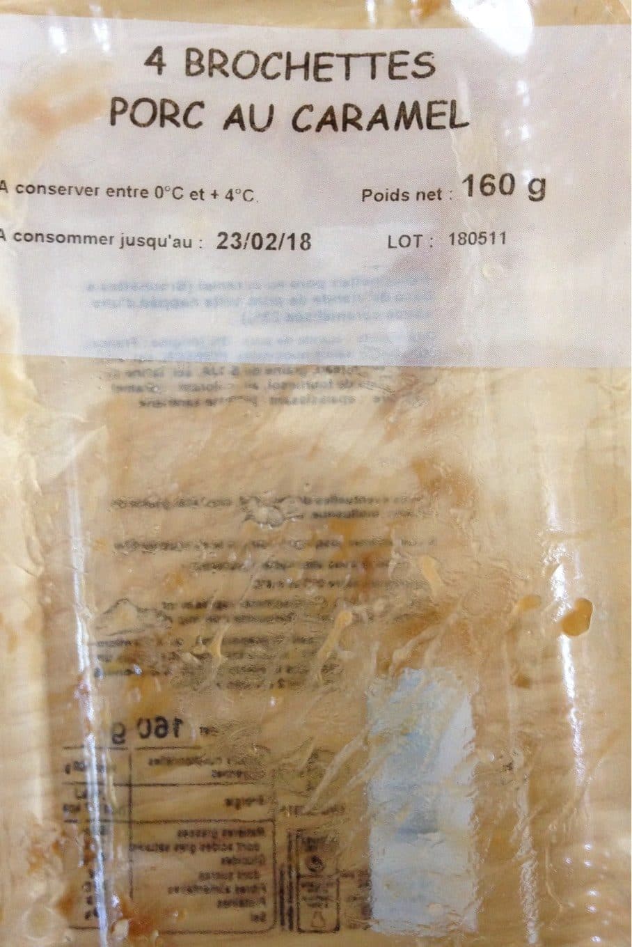Prodisal 4 brochettes porc au caramel packshot