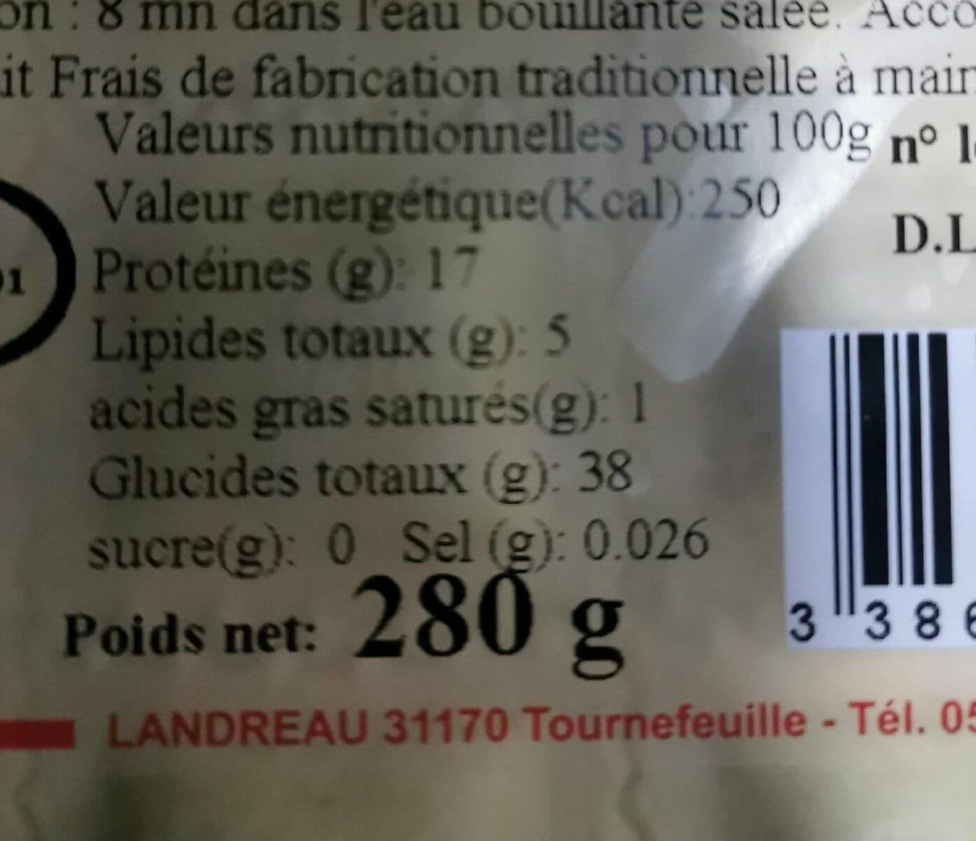 Landreau Ravioli frais au jambon et parmesan packshot