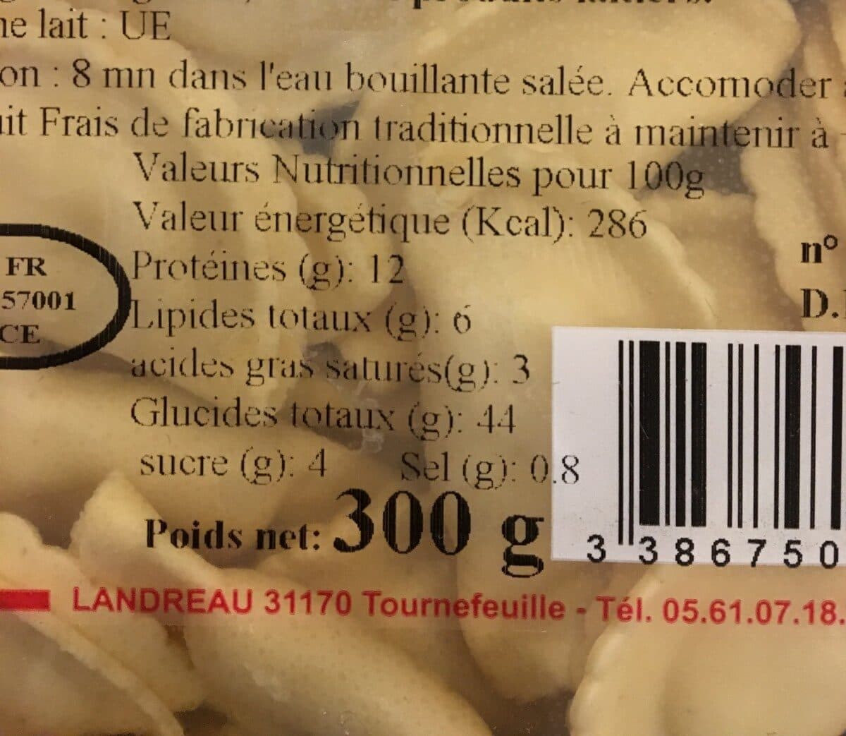 Open Food Facts Pates fraiches packshot