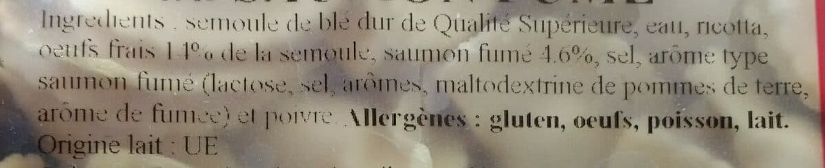 Open Food Facts Pates fraîches Demi Lune au saumon fumé packshot