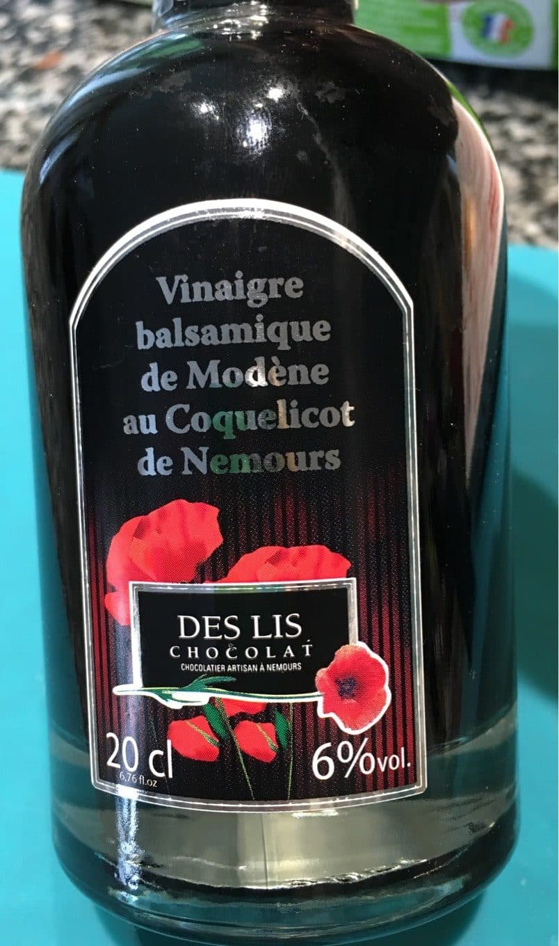 DES LIS Chocolat Vinaigre balsamique de Modène au Coquelicot de Nemours packshot