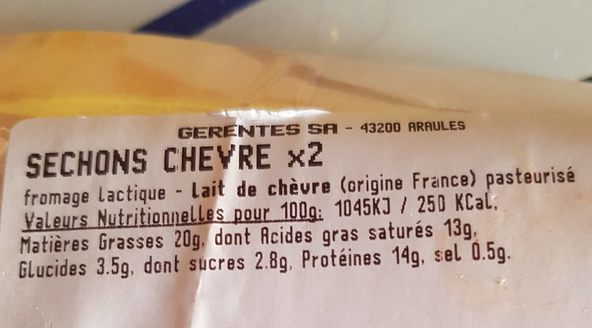 GERENTES SA Sechons de chèvre packshot