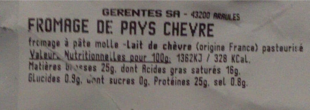 Gerentes Fromage de Pays au lait de montagne packshot