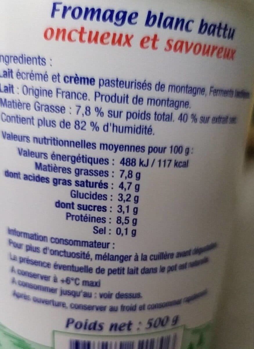 Gerentes Fromage blanc battu packshot