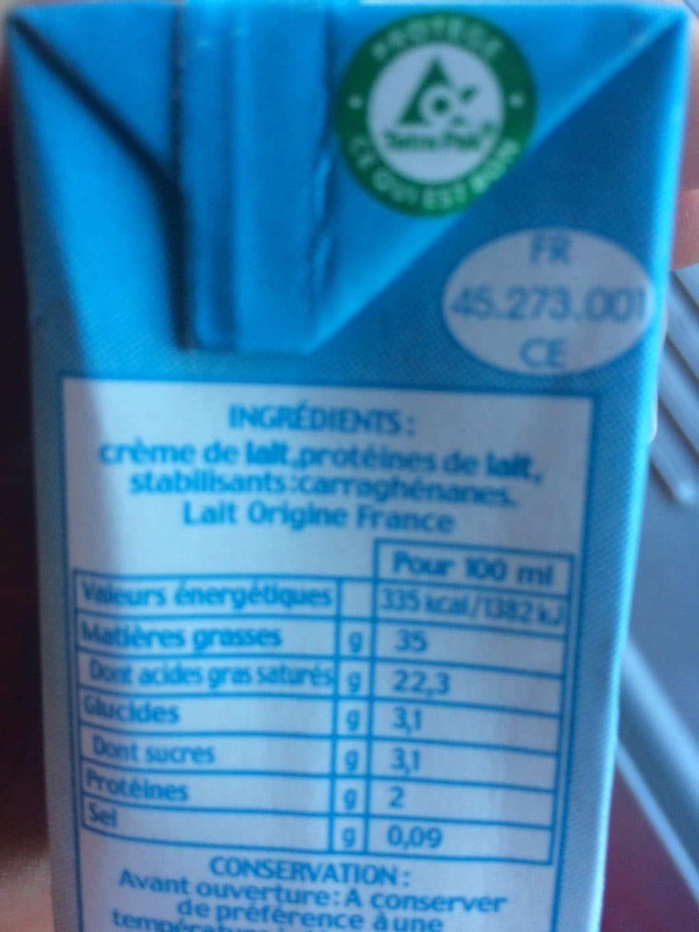 Gerentes Creme liquide UHT packshot