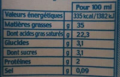 Gerentes Crème liquide UHT packshot