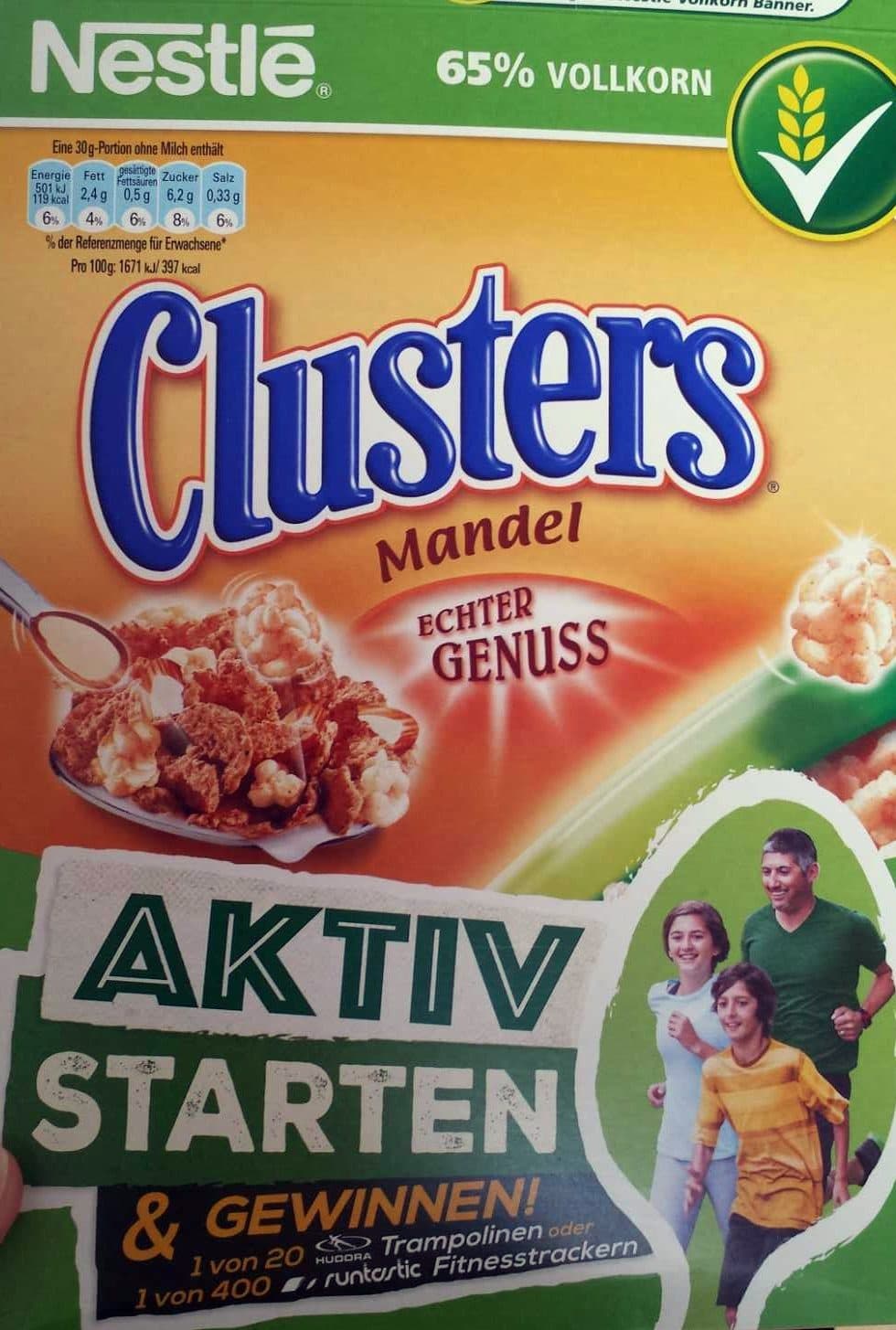 Nestlé Clusters Mandel packshot