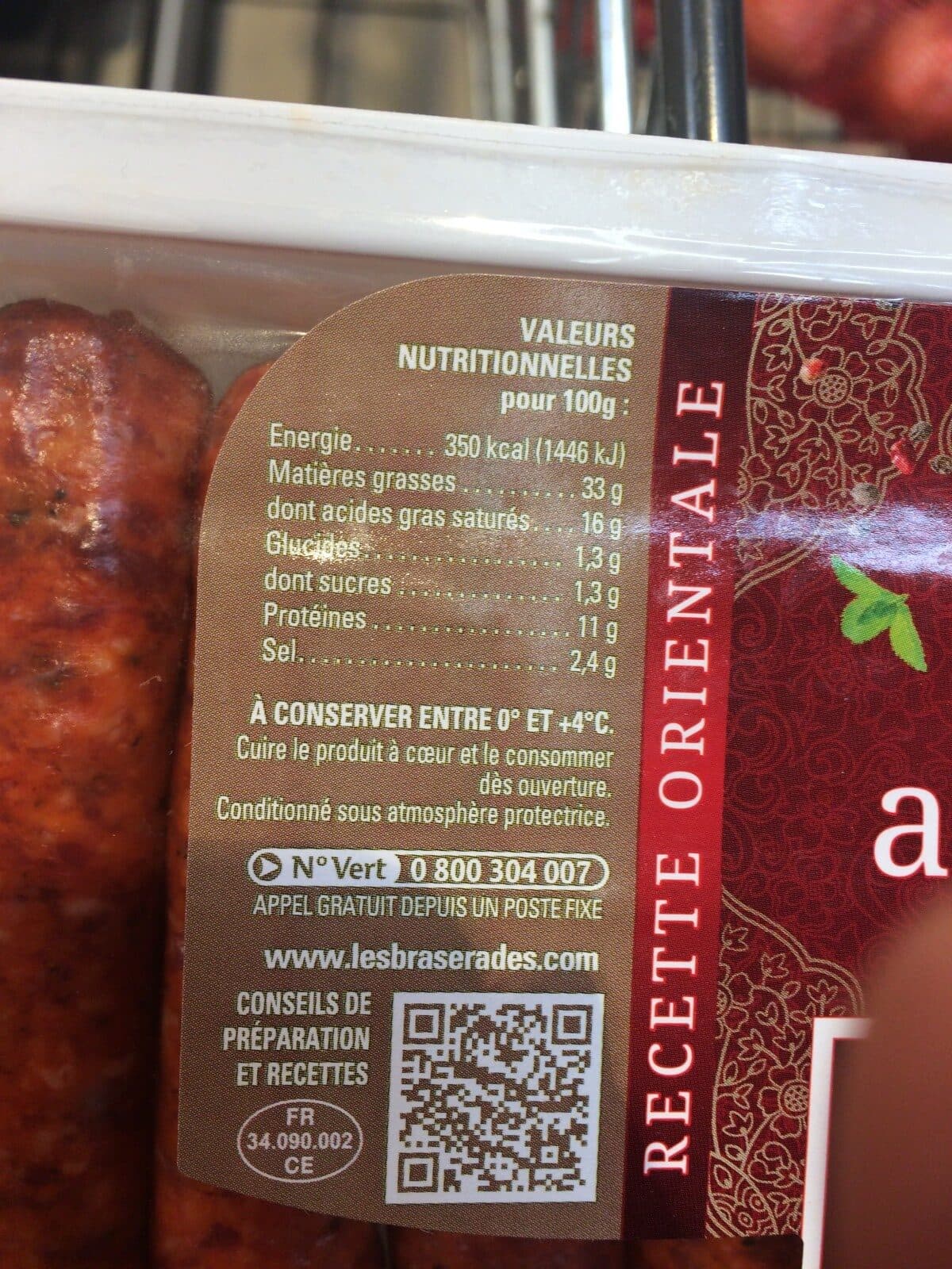 Les Brasérades Merguez authentiques packshot