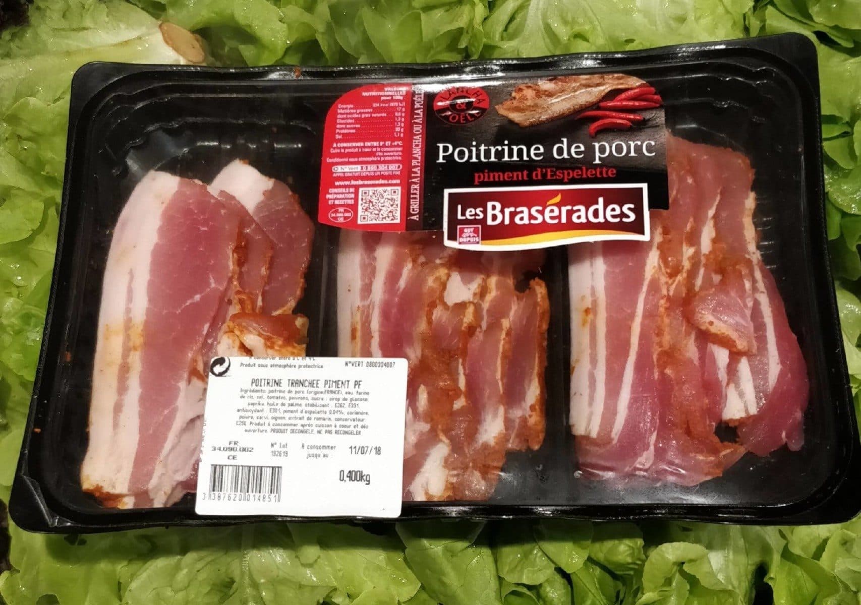 Les Brasérades Poitrine de porc au piment d'Espelette packshot