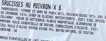 Les Brasérades saucisses au poivrons doux packshot