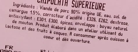 Les Brasérades Saucisse Chipolata supérieure packshot