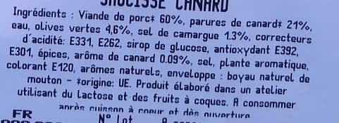Les Brasérades Les Brasérades, Saucisse au canard et aux olives vertes packshot