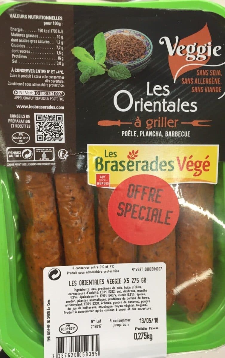 Open Food Facts Les orientales a griller veggie packshot