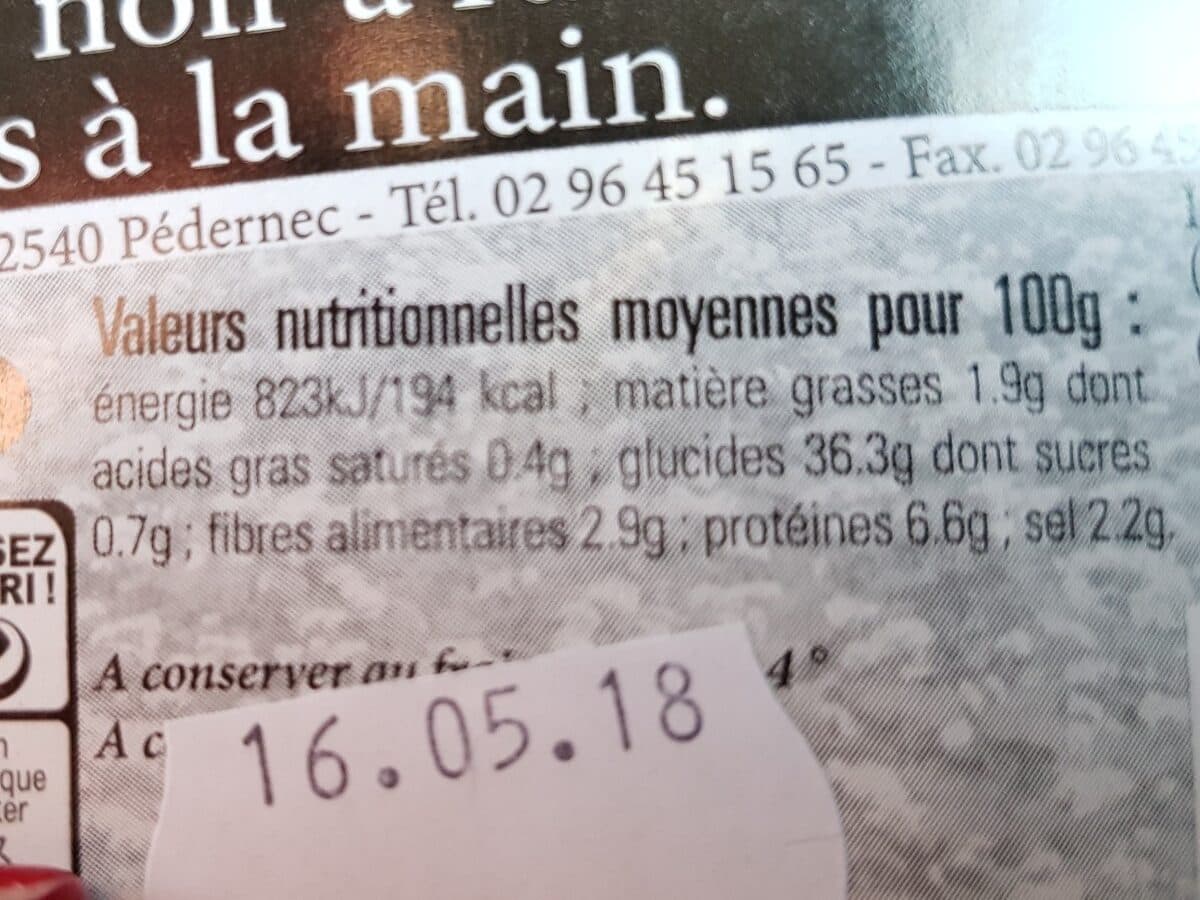 Open Food Facts 6 Galettes fraiches de ble noir Creperie Ar Vilin Goz packshot
