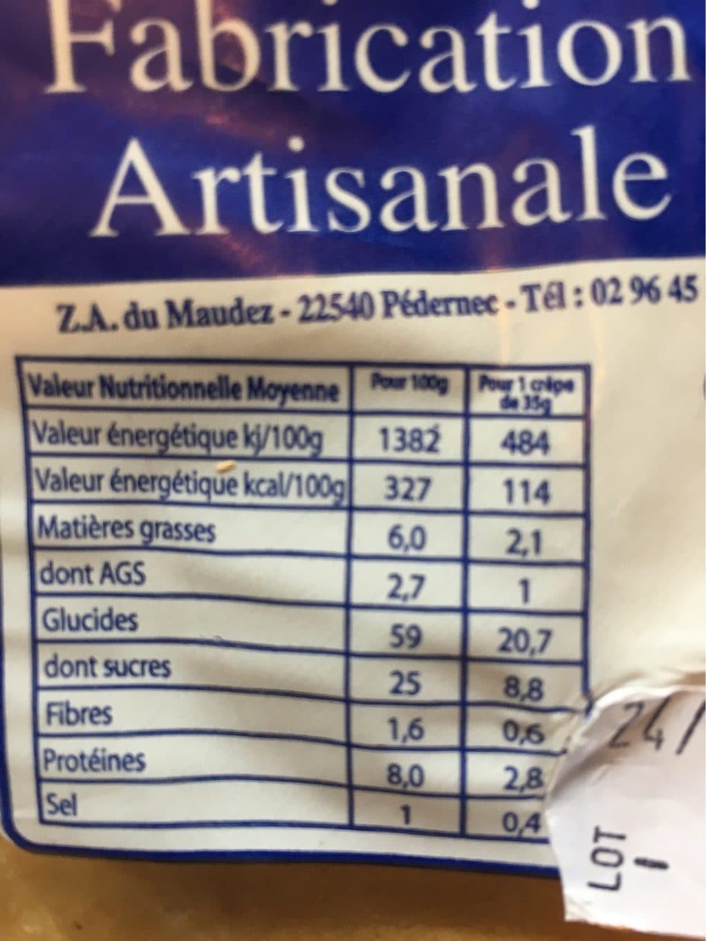 Ar Vilin Goz 6 Crêpes Bretonnes packshot