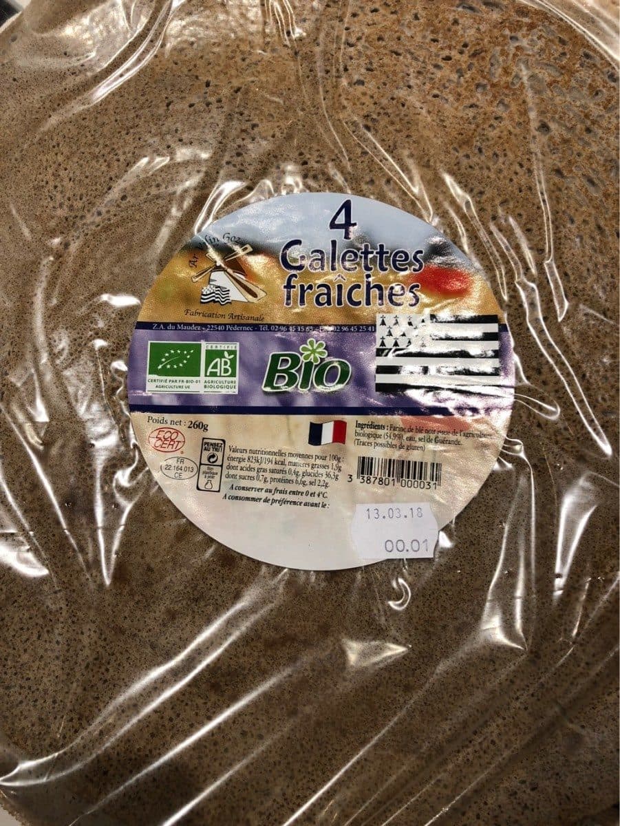 Open Food Facts 4 galettes fraiches packshot