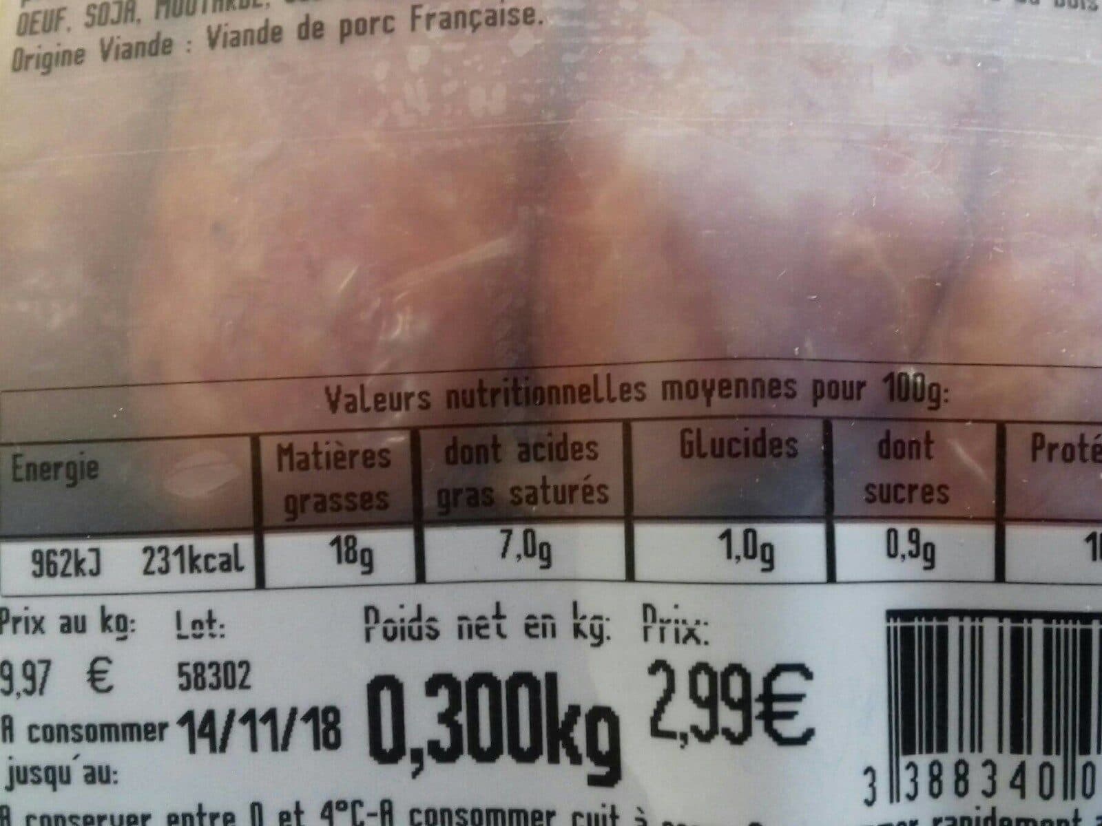 Maitre jacques Saucisse fumée, MAITRE JACQUES, 4 pièces packshot