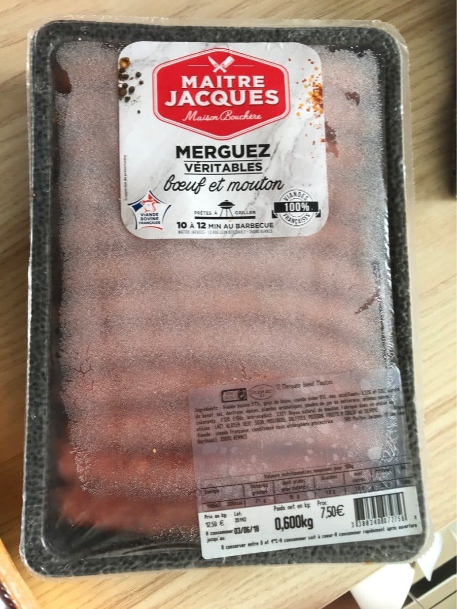 Maître Jacques Merguez packshot