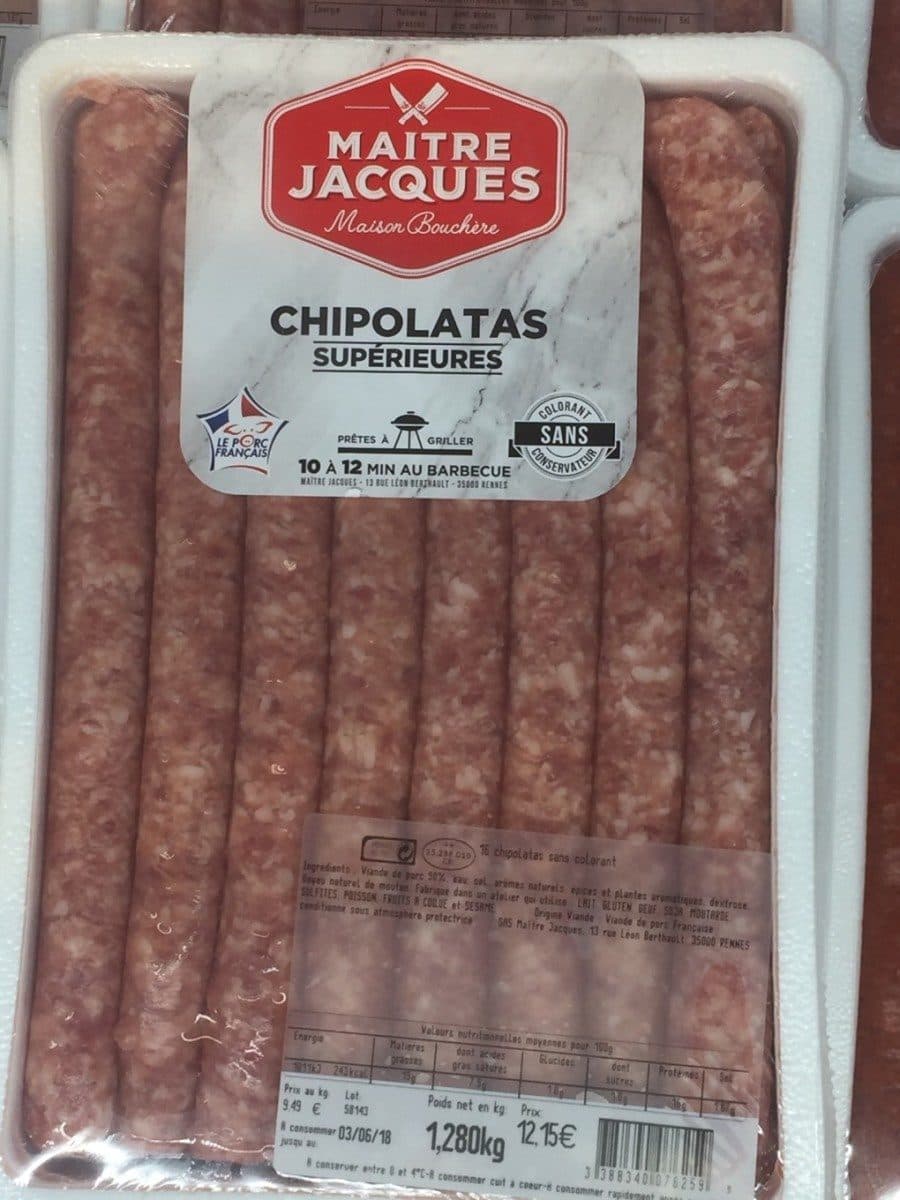 Maître Jacques KG Chipolata X16 Maitre Jacques packshot
