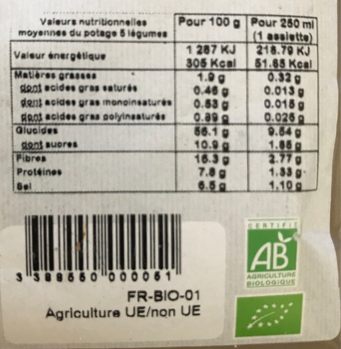Biocambresis Potage Aux 5 Légumes packshot