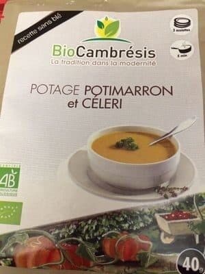 Bio cambresis Potage Potimarron Céleri 3 Assiettes packshot