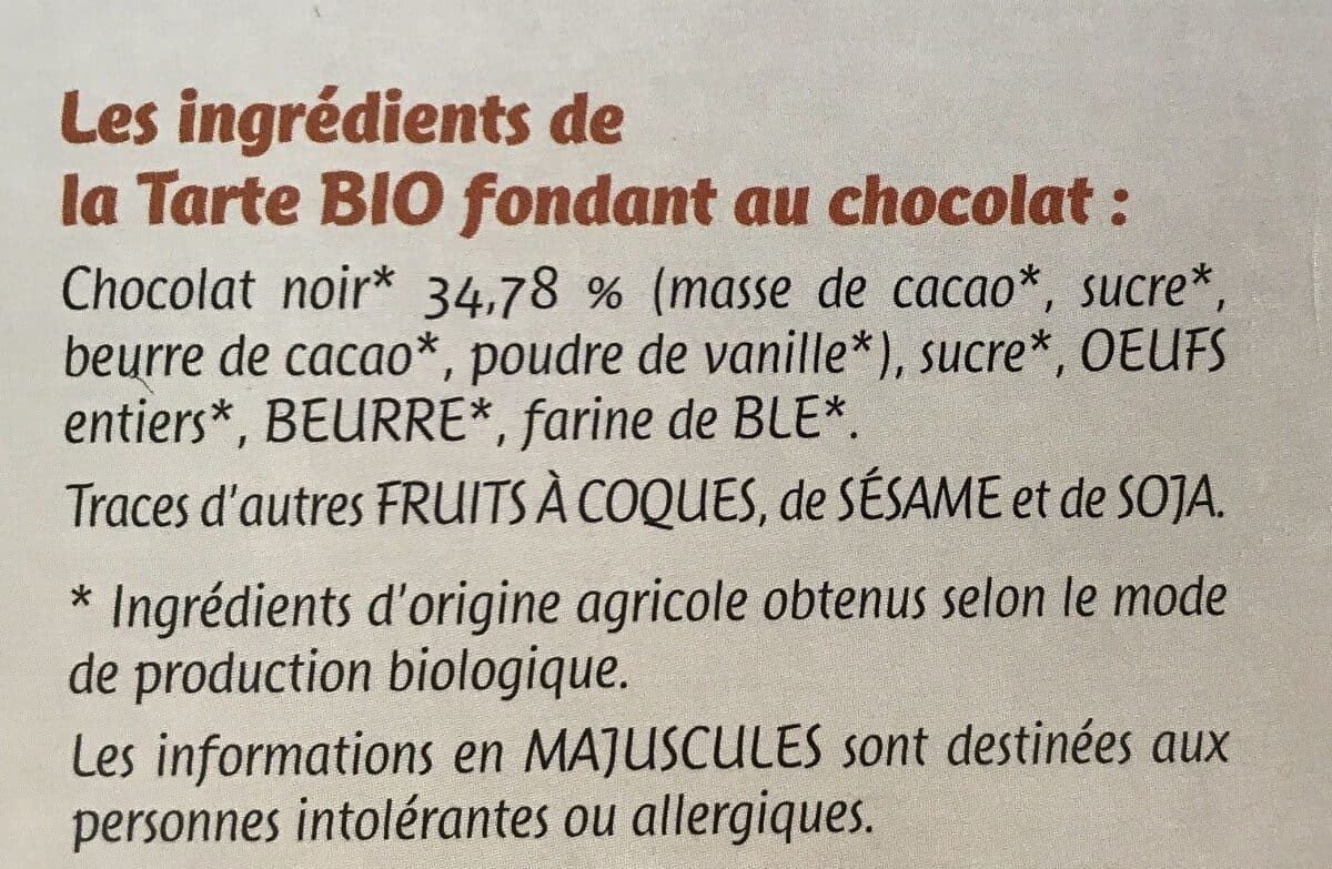 Open Food Facts Fondant chocolat packshot