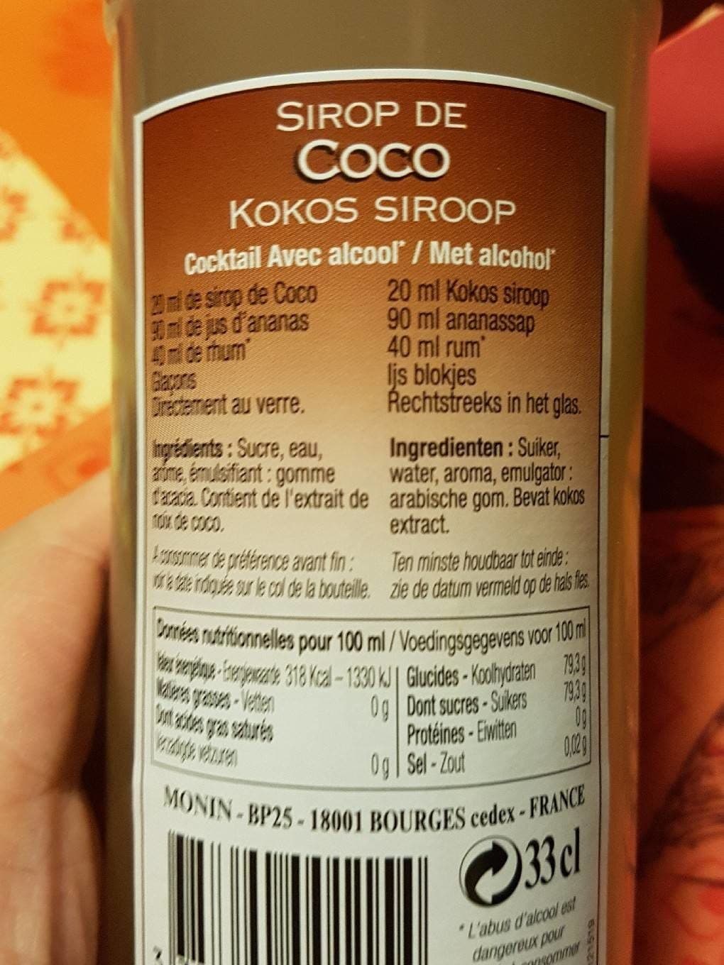 Monin Sirop De Coco packshot