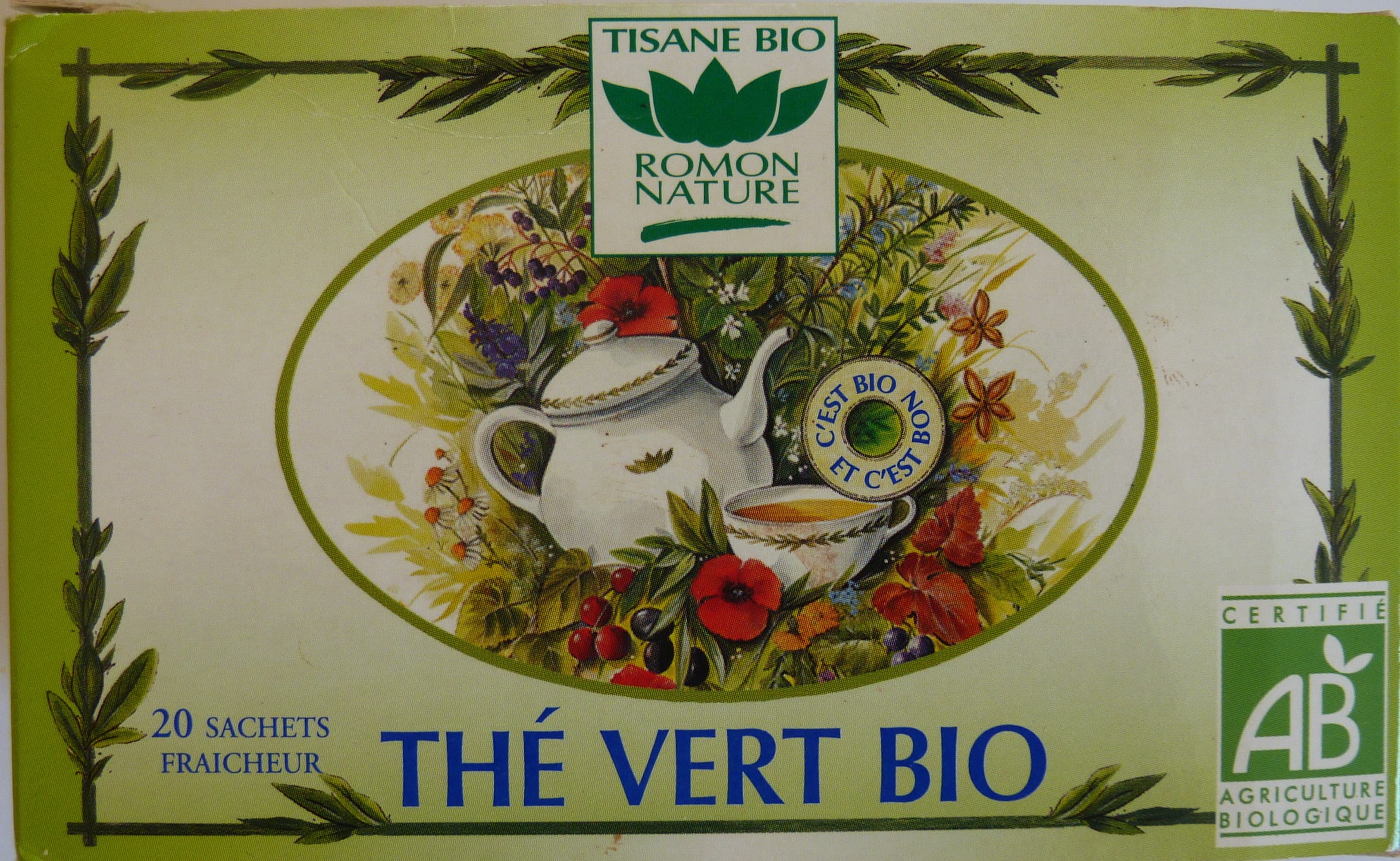 Romon Nature Thé vert bio packshot