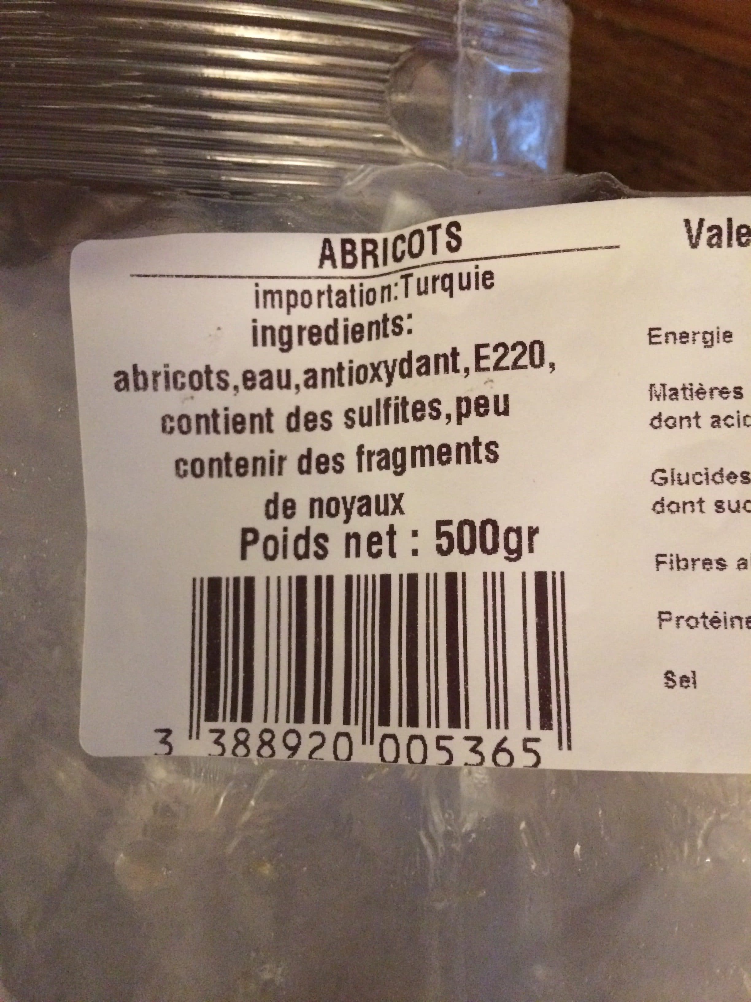 Vignol Abricots semi secs packshot