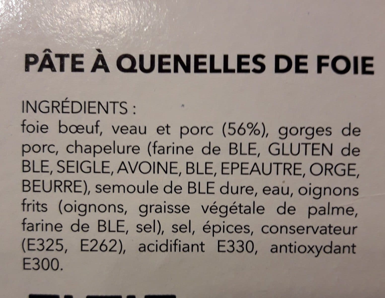 Le Tripier Alsacien Pâte à quenelles de foie packshot