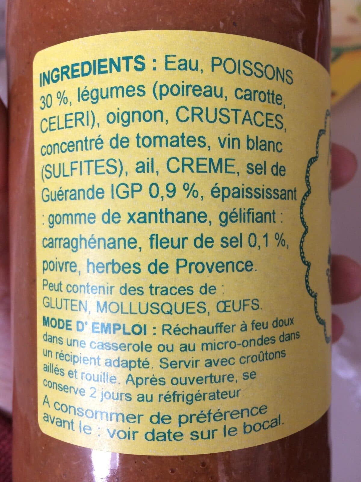 Open Food Facts Soupe de poissons packshot