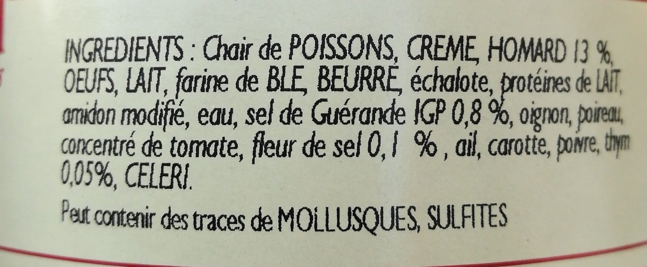 Open Food Facts Terrine aux homards au thym packshot