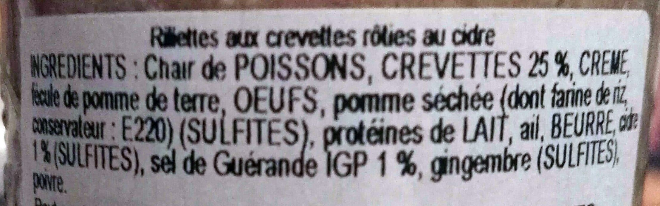 Bretagne Spécialités Rillettes aux crevettes rôties au cidre packshot