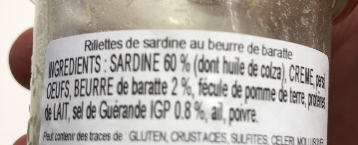 Conserverie des Saveurs Rillette De Sardines Au Beurre De Baratte packshot