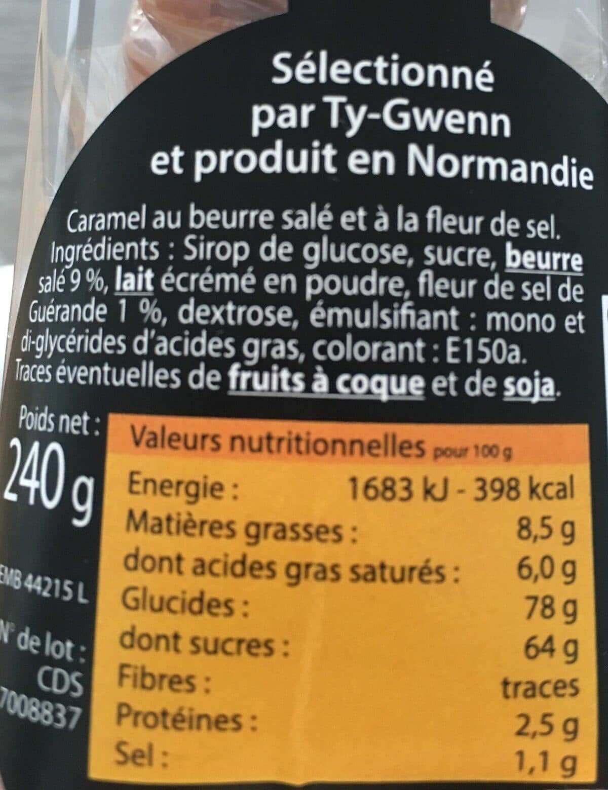 Ty-Gwenn Caramels au Beurre Salé et à la Fleur de Sel packshot