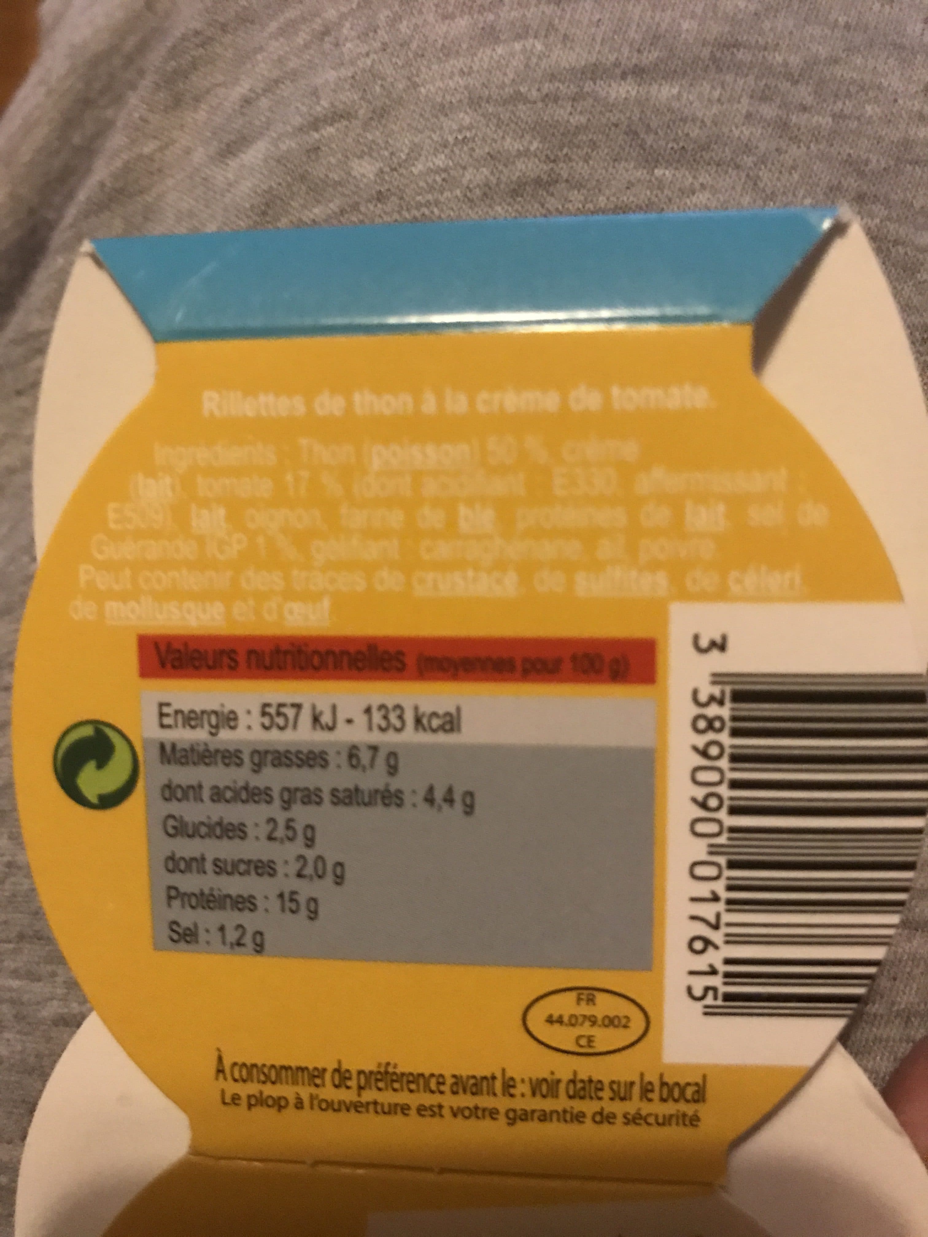 Sylvain B Rillettes de thon à la crème de tomate packshot