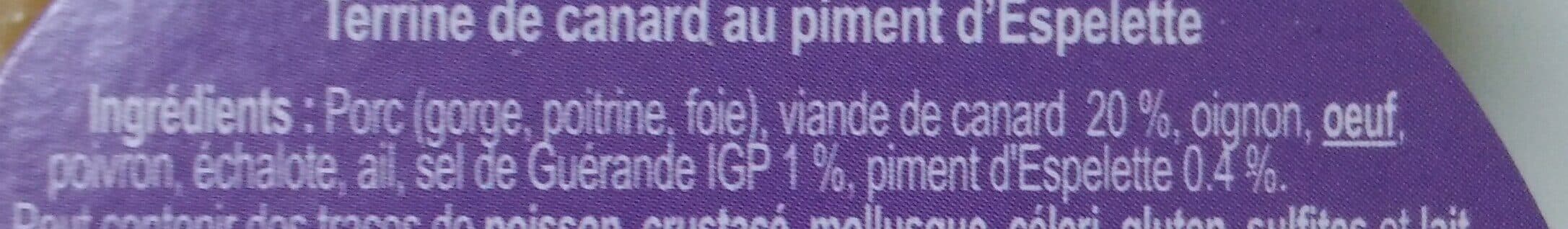 Sylvain Bichicchi Terrine de canard au piment d'espelette packshot