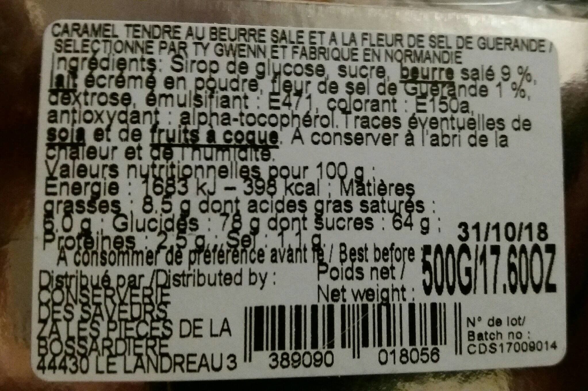 Ty-Gwenn Caramel au beurre salé et à la fleur de sel packshot