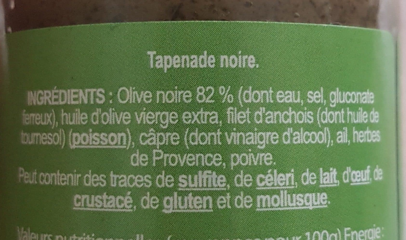 Open Food Facts Tapenade d'olives noires packshot