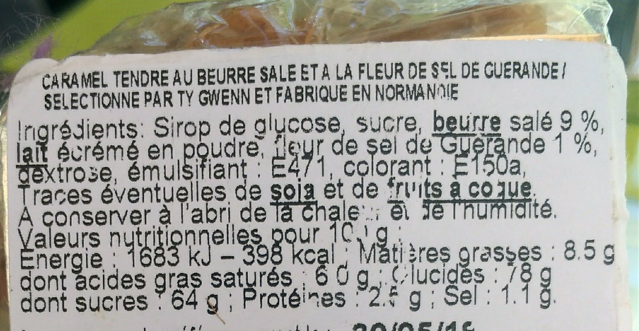 Open Food Facts Caramels au beurre salé et à la fleur de sel packshot