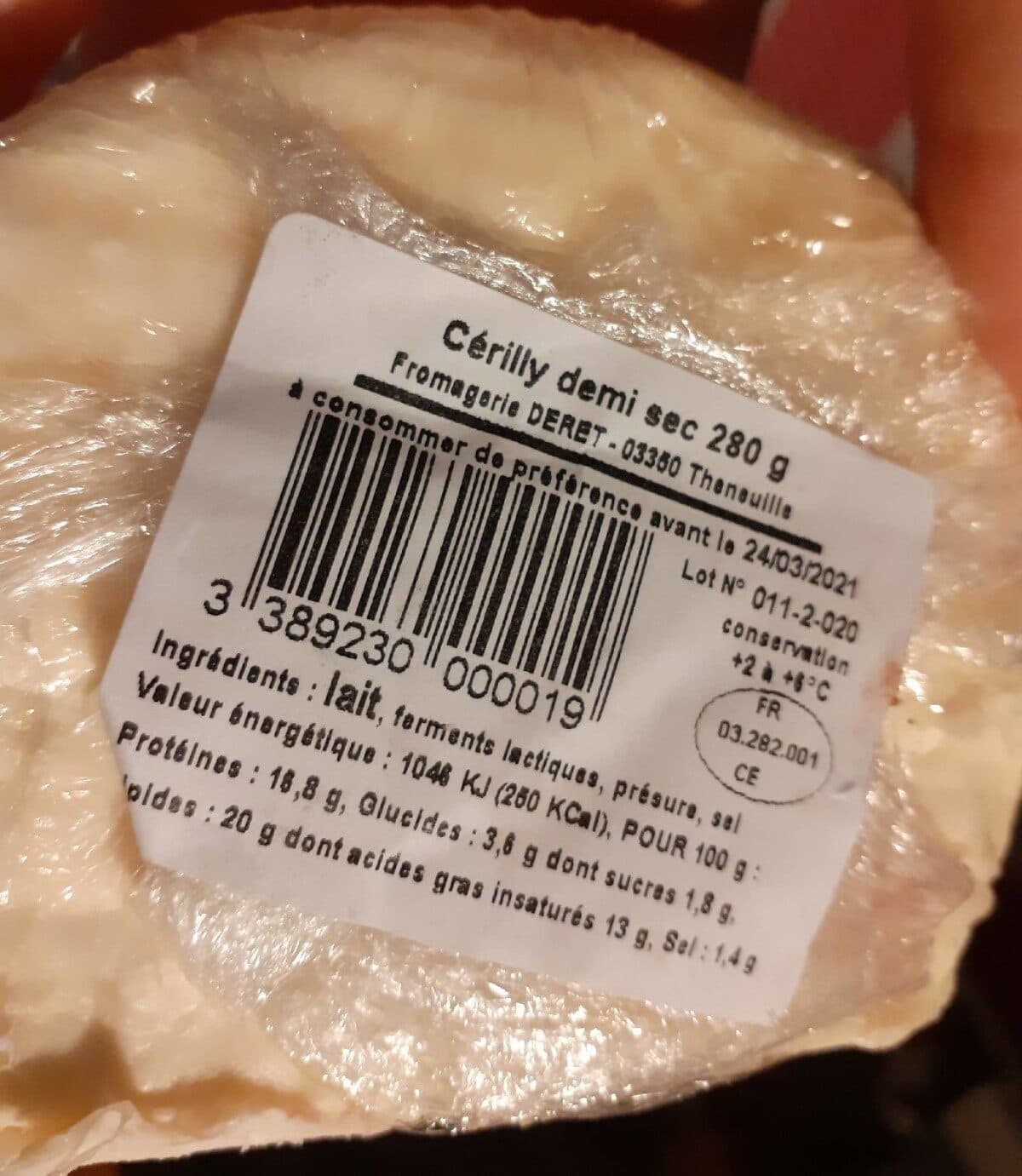 Déret Fromagerie Le cerilly packshot
