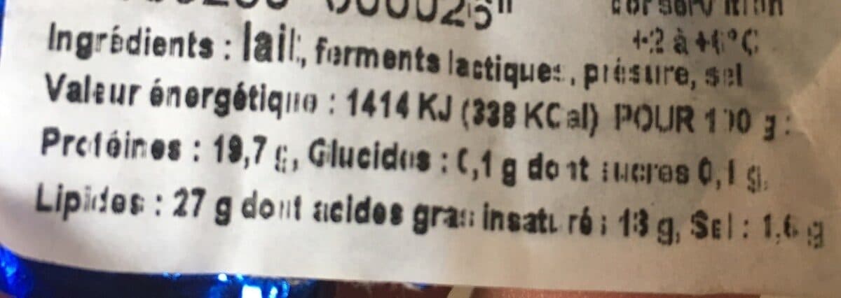 Open Food Facts Bleu bourbon packshot