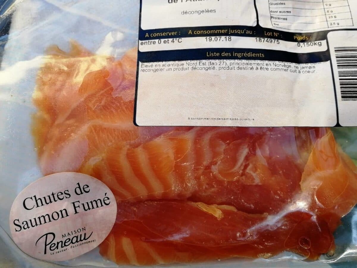 Open Food Facts Chutes de saumon fumée de l'atlantique packshot