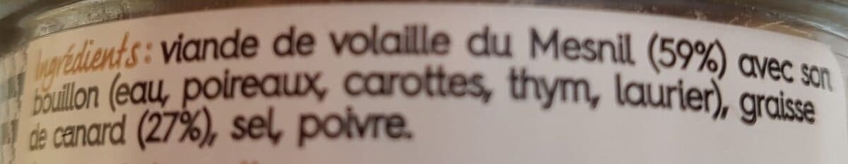 La Ferme du Mesnil Rillettes de volaille packshot