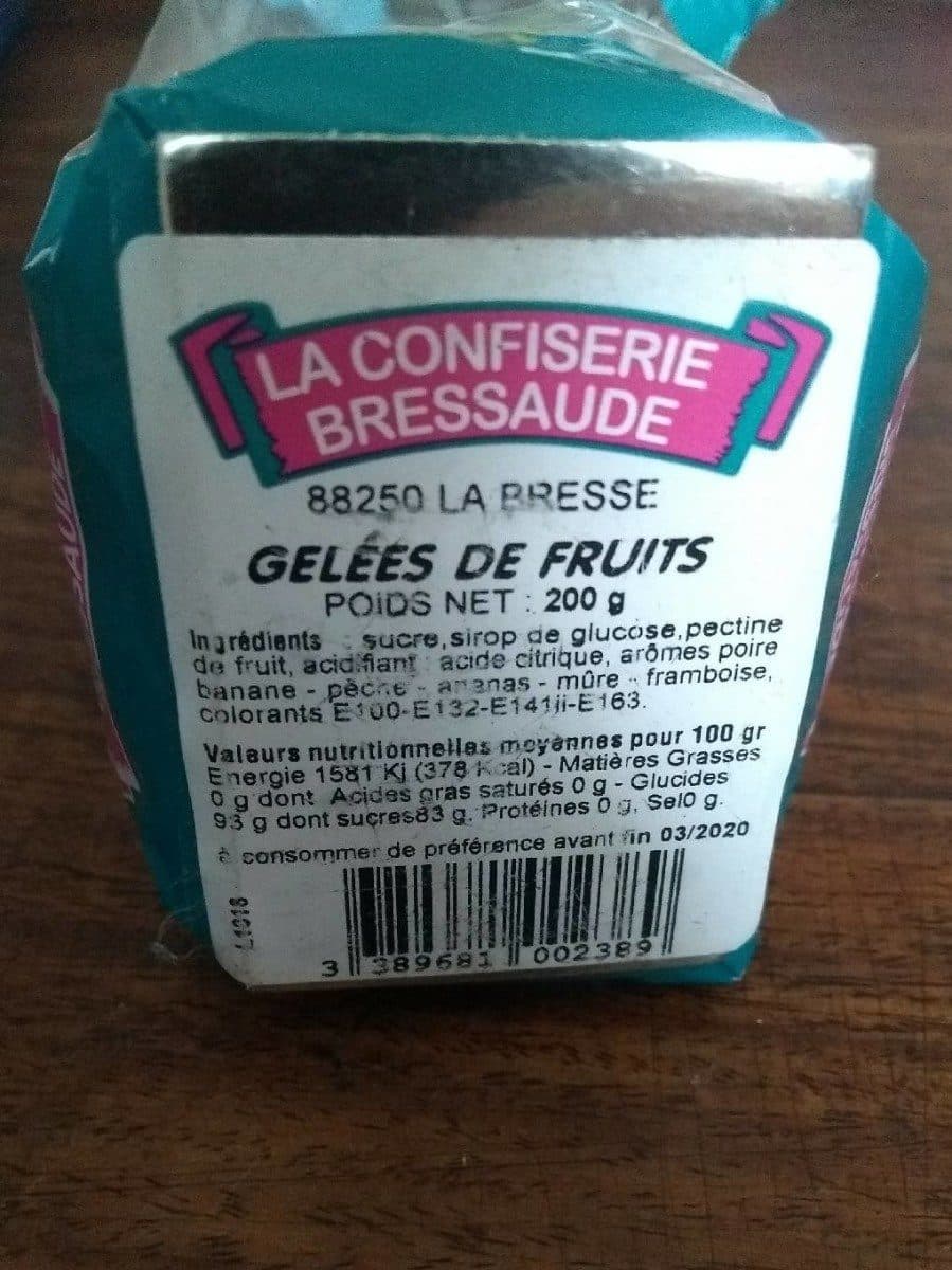 La Confiserie Bressaude Gelées de fruits Maison packshot